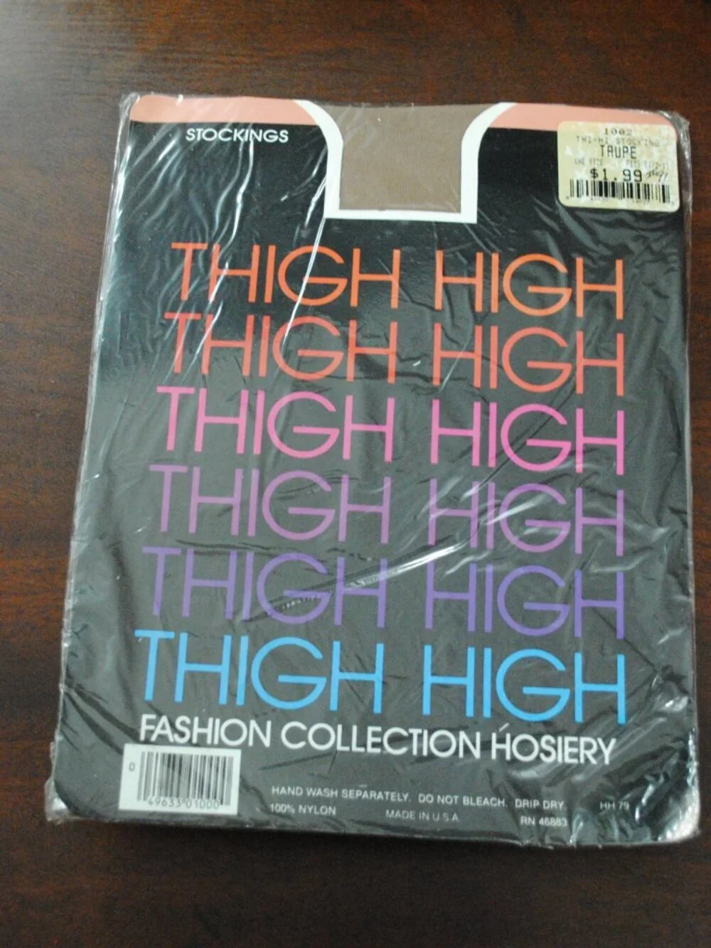 Vintage Thigh High Fashion Collection Taupe / Brown Stockings Sealed NOS